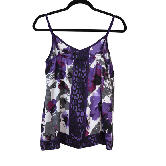 Vintage Express Y2K Camisole Tank Abstract Purple Cheetah Print Sz S 90s Sexy - Picture 2 of 6